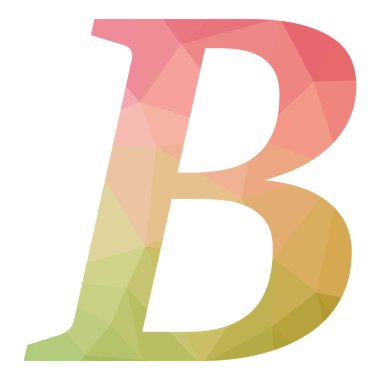 B char Soyut Üçgen Gradyan Üretici Sanat karakteri çizimi