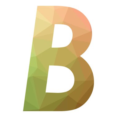 B char Soyut Üçgen Gradyan Üretici Sanat karakteri çizimi