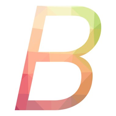 B char Soyut Üçgen Gradyan Üretici Sanat karakteri çizimi