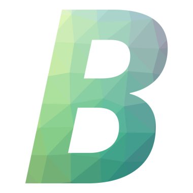 B char Soyut Üçgen Gradyan Üretici Sanat karakteri çizimi