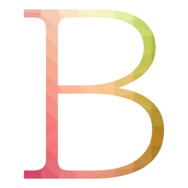 B char Soyut Üçgen Gradyan Üretici Sanat karakteri çizimi