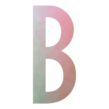 B char Soyut Üçgen Gradyan Üretici Sanat karakteri çizimi