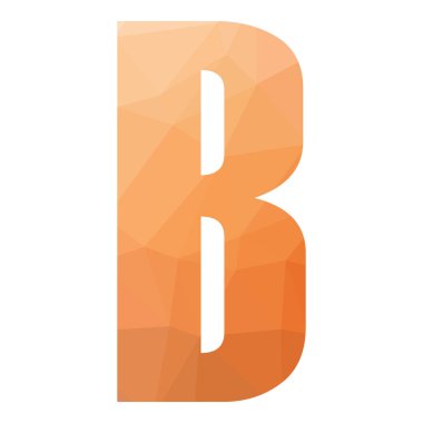 B char Soyut Üçgen Gradyan Üretici Sanat karakteri çizimi