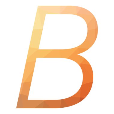 B char Soyut Üçgen Gradyan Üretici Sanat karakteri çizimi