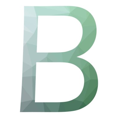 B char Soyut Üçgen Gradyan Üretici Sanat karakteri çizimi