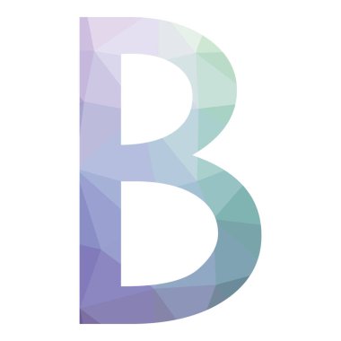 B char Soyut Üçgen Gradyan Üretici Sanat karakteri çizimi