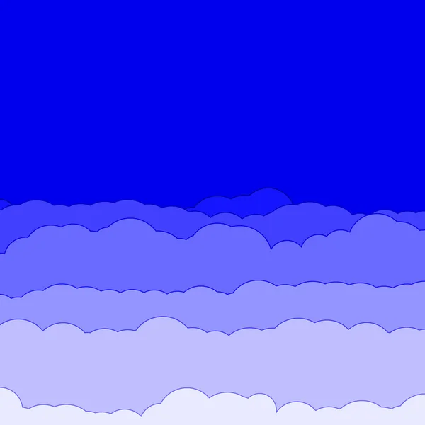 Abstrakte Farverige Skyer Himmel Generativ Kunst Baggrund Illustration – Stock-vektor