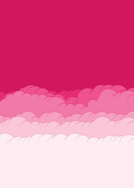 Abstrakte Bunte Wolken Himmel Generative Kunst Hintergrund Illustration — Stockvektor