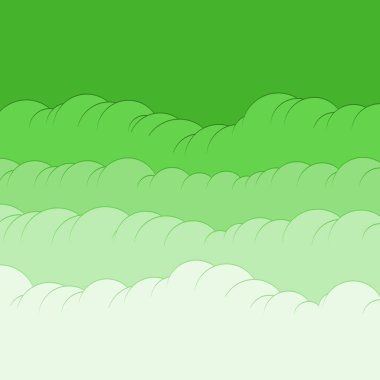 soyut yeşil renk bulutlar gökyüzü üretken sanat arkaplan illüstrasyonu 