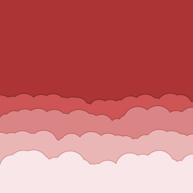 soyut kırmızı bulutlar gökyüzü üretken sanat arkaplanı çizimi  