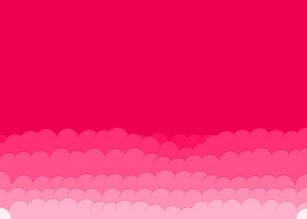 Abstrakte Rosa Farbe Wolken Himmel Generative Kunst Hintergrund Illustration — Stockvektor