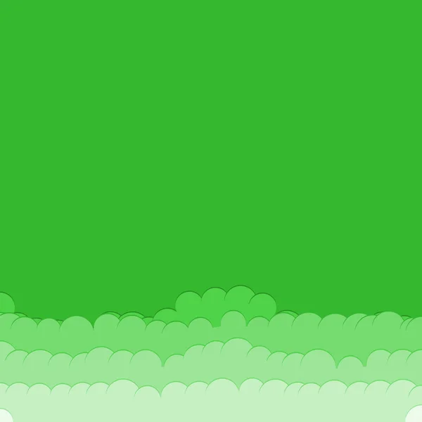 Abstrato Cor Verde Nuvens Céu Arte Generativa Fundo Ilustração — Vetor de Stock