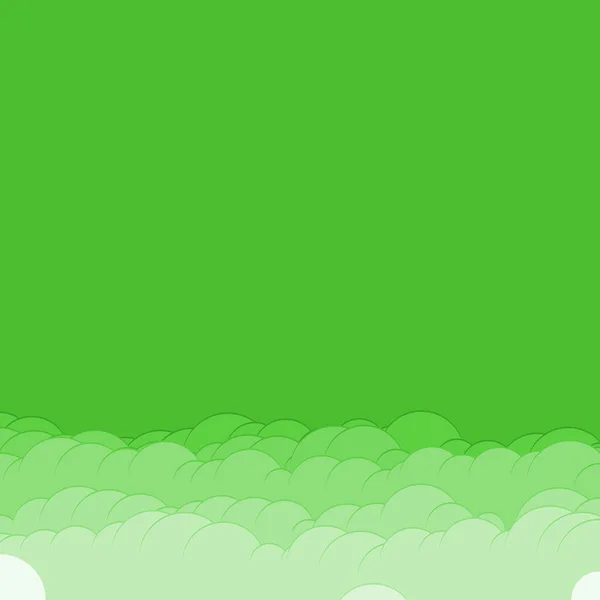 Abstrato Cor Verde Nuvens Céu Arte Generativa Fundo Ilustração — Vetor de Stock