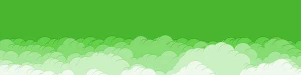 Soyut Yeşil Renk Bulutlar Gökyüzü Üretken Sanat Arkaplan Illüstrasyonu — Stok Vektör