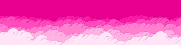 Abstract Pink Color Clouds Sky Generative Art Background Illustration — 图库矢量图片
