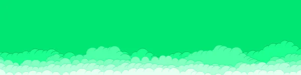 抽象的な緑の雲 スカイジェネラティブアート背景イラスト — ストックベクタ