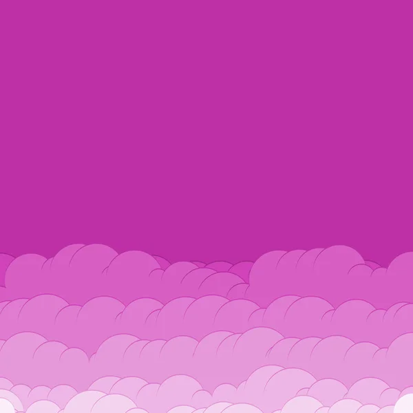 Abstrakte Lila Farbe Wolken Himmel Generative Kunst Hintergrund Illustration — Stockvektor