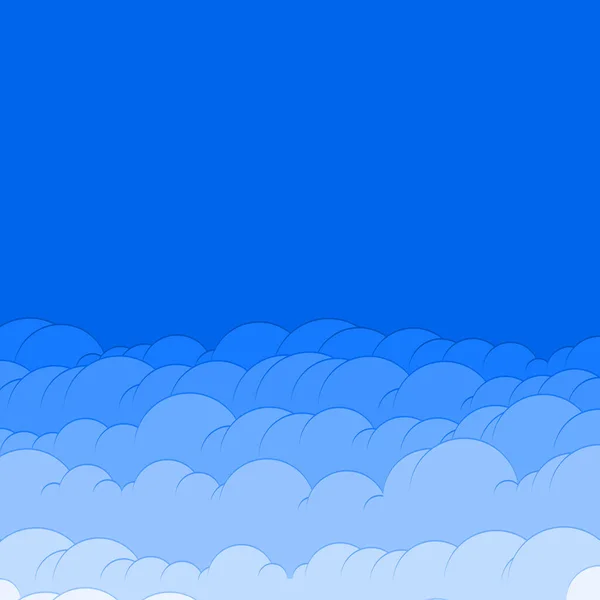 Abstract Blue Color Clouds Sky Generative Art Background Illustration — Stock Vector