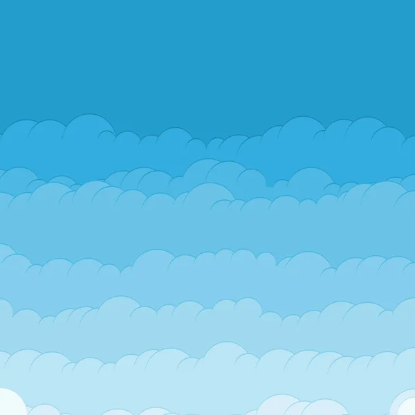 Abstrakte Blaue Farbe Wolken Himmel Generative Kunst Hintergrund Illustration — Stockvektor