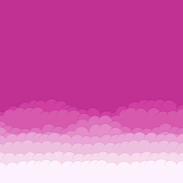 Abstrakte Lila Farbe Wolken Himmel Generative Kunst Hintergrund Illustration — Stockvektor