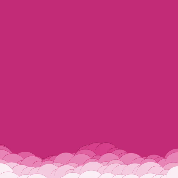 Abstrato Cor Rosa Nuvens Céu Arte Gerativa Fundo Ilustração — Vetor de Stock