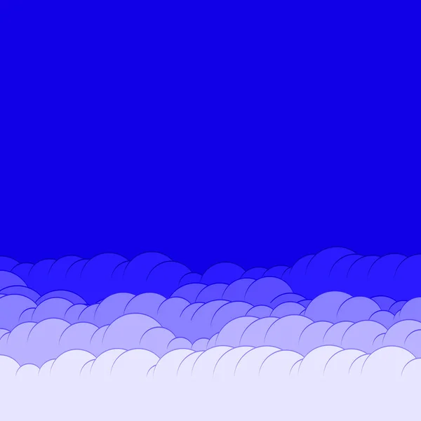Abstract Blue Color Clouds Sky Generative Art Background Illustration — Stockový vektor
