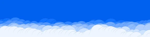 Abstrakte Blaue Farbe Wolken Himmel Generative Kunst Hintergrund Illustration — Stockvektor