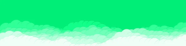 Abstrato Cor Verde Nuvens Céu Arte Generativa Fundo Ilustração —  Vetores de Stock