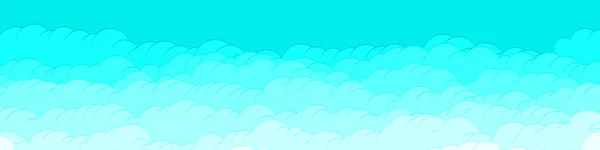 Abstrakte Blaue Farbe Wolken Himmel Generative Kunst Hintergrund Illustration — Stockvektor