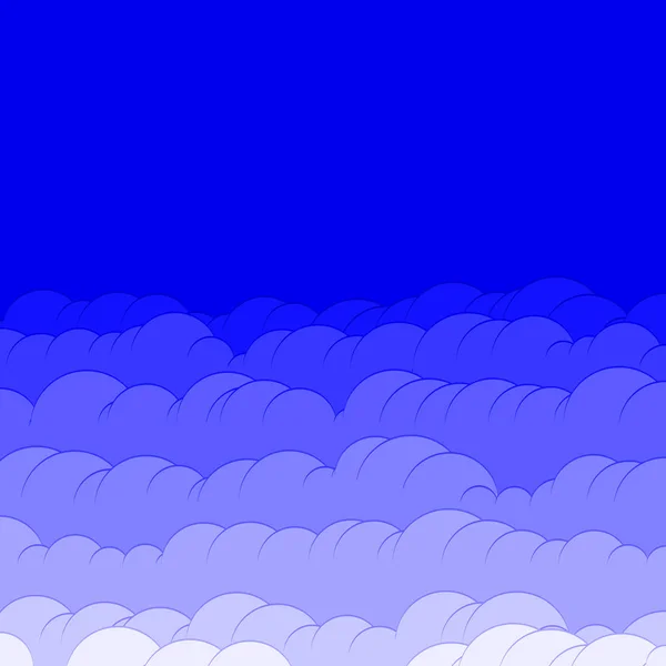 Abstrato Azul Cor Nuvens Céu Arte Generativa Fundo Ilustração — Vetor de Stock