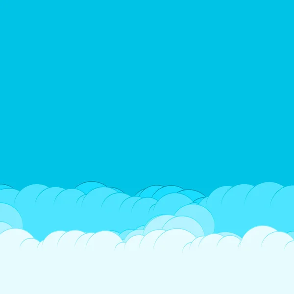 Abstrakt Blå Färg Moln Himmel Generativ Konst Bakgrund Illustration — Stock vektor