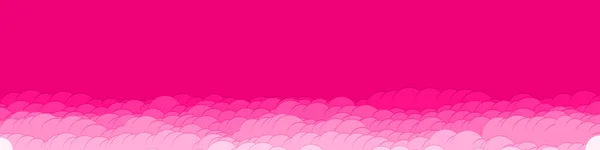 Abstrakte Rosa Farbe Wolken Himmel Generative Kunst Hintergrund Illustration — Stockvektor