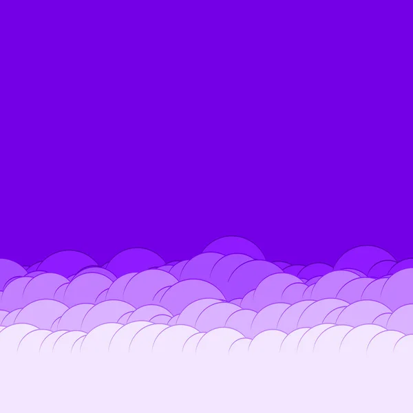 Abstrakte Lila Farbe Wolken Himmel Generative Kunst Hintergrund Illustration — Stockvektor