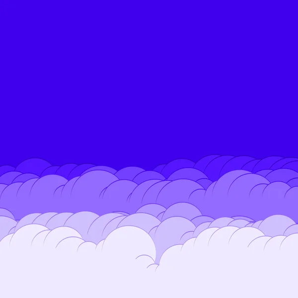 Astratto Blu Colore Nuvole Cielo Generativo Arte Sfondo Illustrazione — Vettoriale Stock