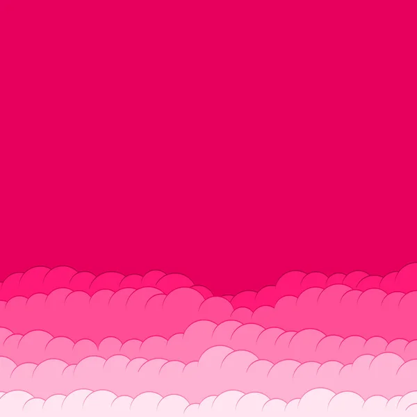 Abstract Pink Color Clouds Sky Generative Art Background Illustration — Stockový vektor