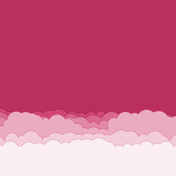 Abstracto Color Rosa Nubes Cielo Arte Generativo Fondo Ilustración — Vector de stock