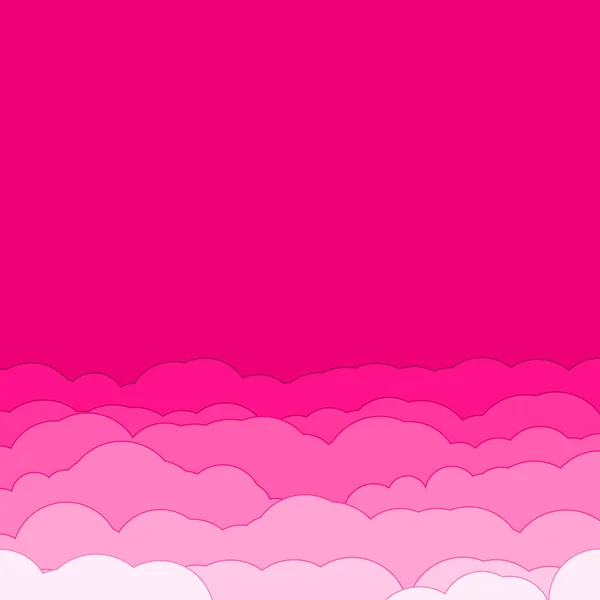 Abstracto Color Rosa Nubes Cielo Arte Generativo Fondo Ilustración — Vector de stock
