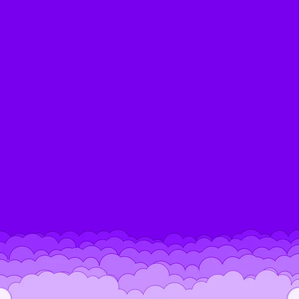 Astratto Viola Colore Nuvole Cielo Generativo Arte Sfondo Illustrazione — Vettoriale Stock