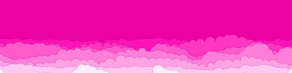 Abstracto Color Rosa Nubes Cielo Arte Generativo Fondo Ilustración — Vector de stock