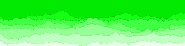 Abstracto Color Verde Nubes Cielo Arte Generativo Fondo Ilustración — Vector de stock