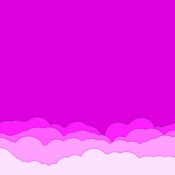 Abstracto Color Púrpura Nubes Cielo Arte Generativo Fondo Ilustración — Vector de stock
