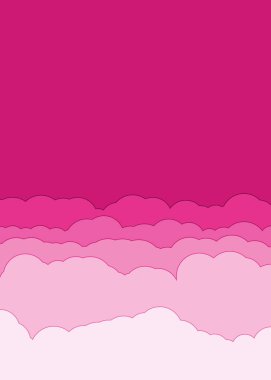 soyut pembe bulutlar gökyüzü üretken sanat arkaplanı çizimi