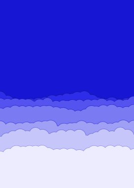 soyut mavi renk bulutlar gökyüzü üretken sanat arkaplanı çizimi 