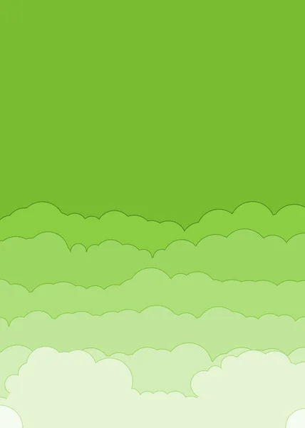 Абстрактные Зеленые Облака Цвета Неба Генеративного Искусства Фоновая Иллюстрация — стоковый вектор
