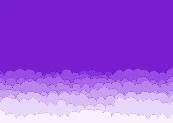Абстрактні Фіолетові Кольорові Хмари Небо Генеративний Художній Фон Ілюстрація — стоковий вектор