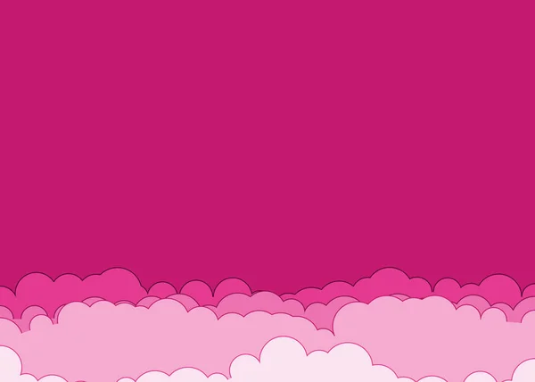 Абстрактные Розовые Облака Небо Генеративного Искусства Фоновая Иллюстрация — стоковый вектор
