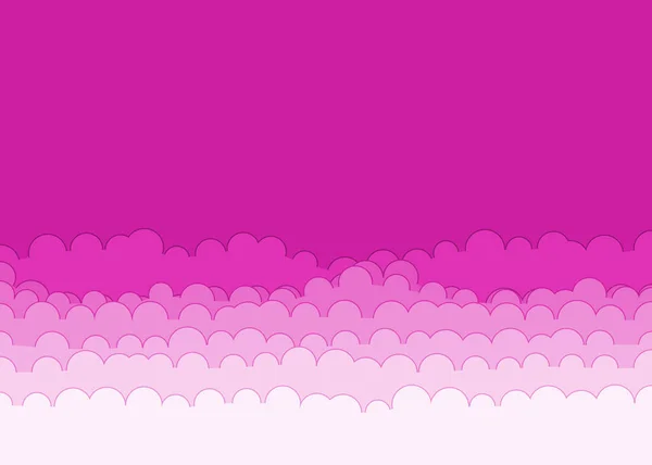 Абстрактные Розовые Облака Небо Генеративного Искусства Фоновая Иллюстрация — стоковый вектор