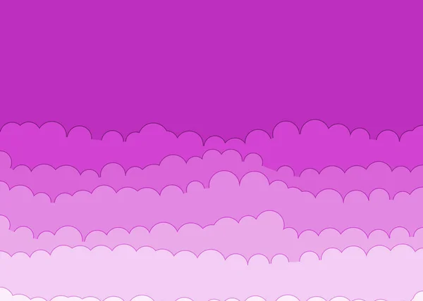 Abstract Purple Color Clouds Sky Generative Art Background Illustration — Stock Vector