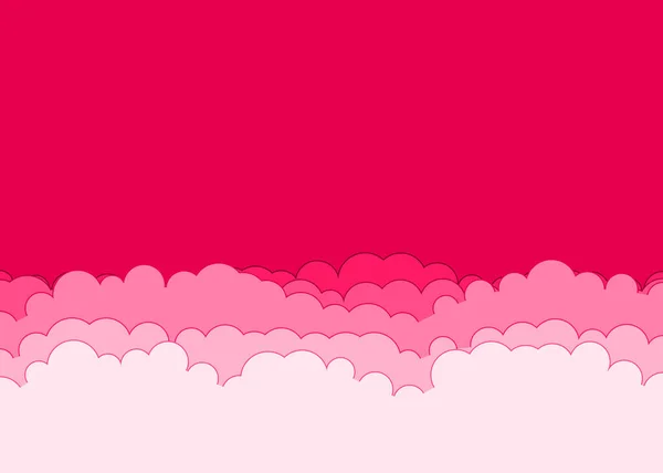 Astratto Rosa Colore Nuvole Cielo Generativo Arte Sfondo Illustrazione — Vettoriale Stock