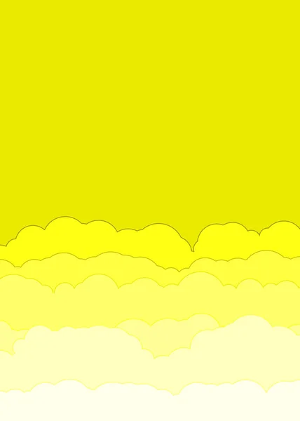 Abstrakt Färgglada Moln Himmel Generativ Konst Bakgrund Illustration — Stock vektor